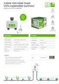 2-ZONE WIFI HOSE TIMER  WITH HARDWIRED GATEWAY