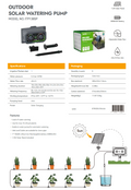 OUTDOOR  SOLAR WATERING PUMP