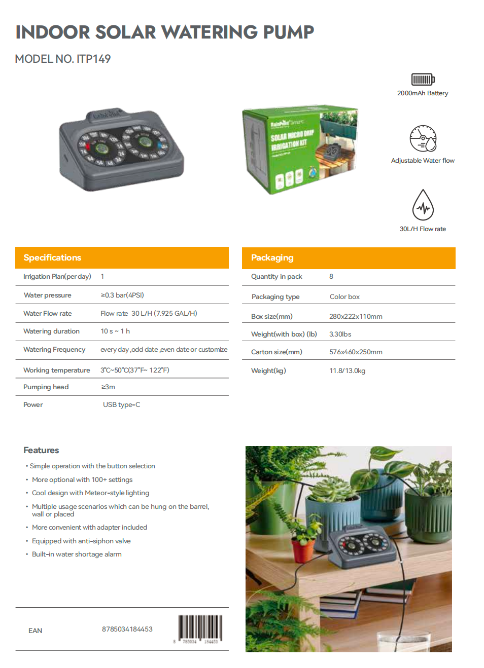 INDOOR SOLAR WATERING PUMP